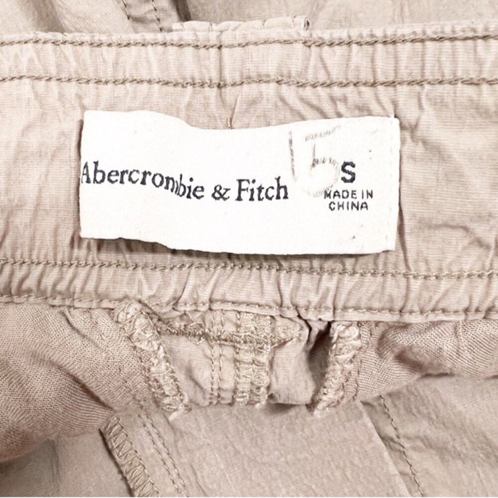 Abercrombie Slouchy Drawstring Cargo Pants Tan Size Small - Picture 4 of 4